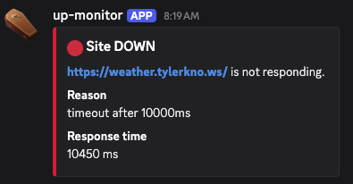Discord DOWN alert from up, every on-call engineer's worst nightmare